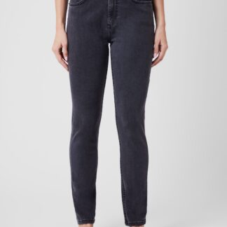 Soft Stretch Denim High Rise Skinny Jeans 30 Inch Charcoal