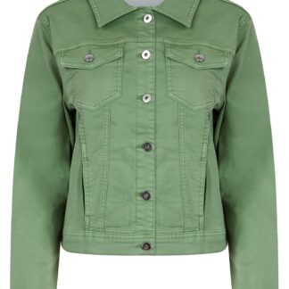 Coats / Jackets Feather Women's Stretch Cotton Denim Jacket in Green Bay - Amara Reya / 10 - Tokyo Laundry