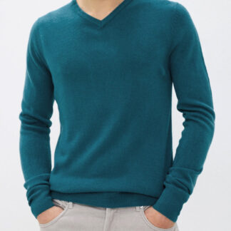 Jumpers Silvo Soft Cashmillon V Neck Jumper In Kingfisher Blue - Kensington Eastside / M - Tokyo Laundry
