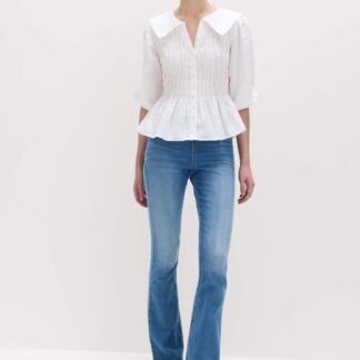 M&S Flared Jeggings Med Blue Denim