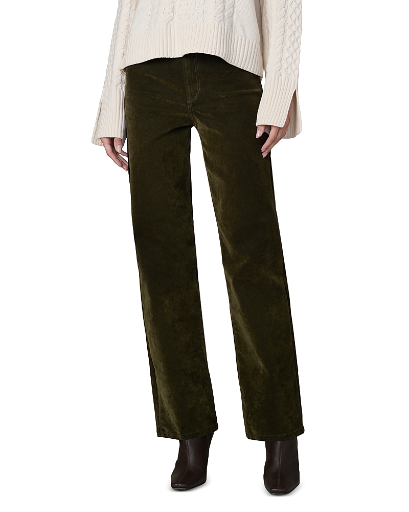 Joe's Jeans The Margot Straight Flocked Jeans in Olive